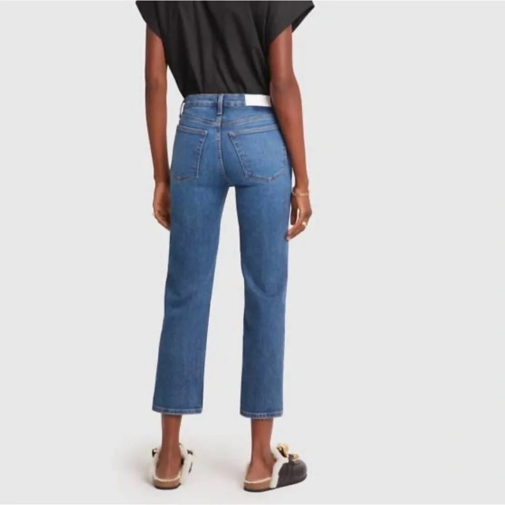 RE/DONE 70s Mid Rise Stove Pipe Jeans Royal Fade Size 27
